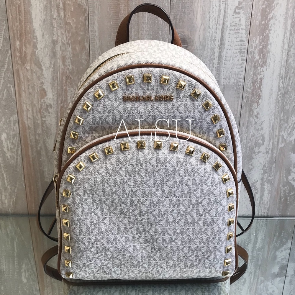 Michael Kors Set Abbey:Mid Backpack+Wallet Vanilla - Picture 2 of 8